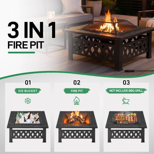 32 Inch Wood Burning Fire Pit I423
