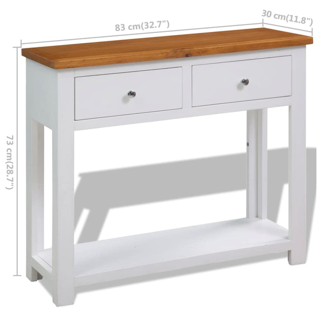 Console Table Side Table Entryway Table Solid Oak Wood K5536