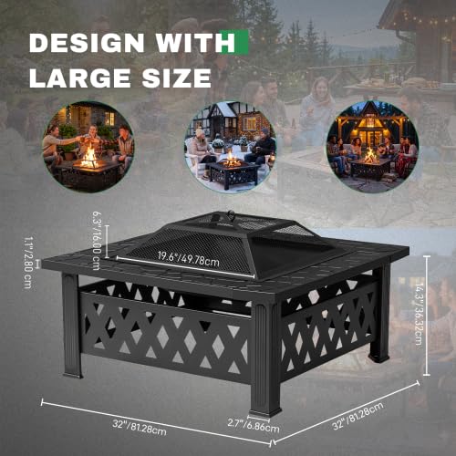 32 Inch Wood Burning Fire Pit I423