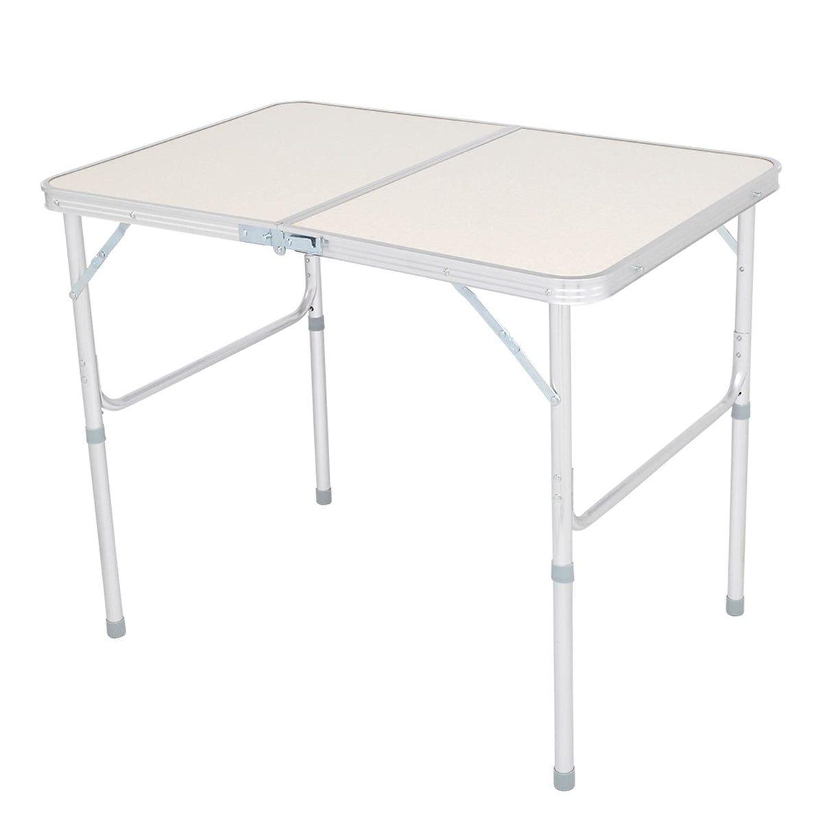 Folding Portable Camping Table 3 FT Aluminum White M27234