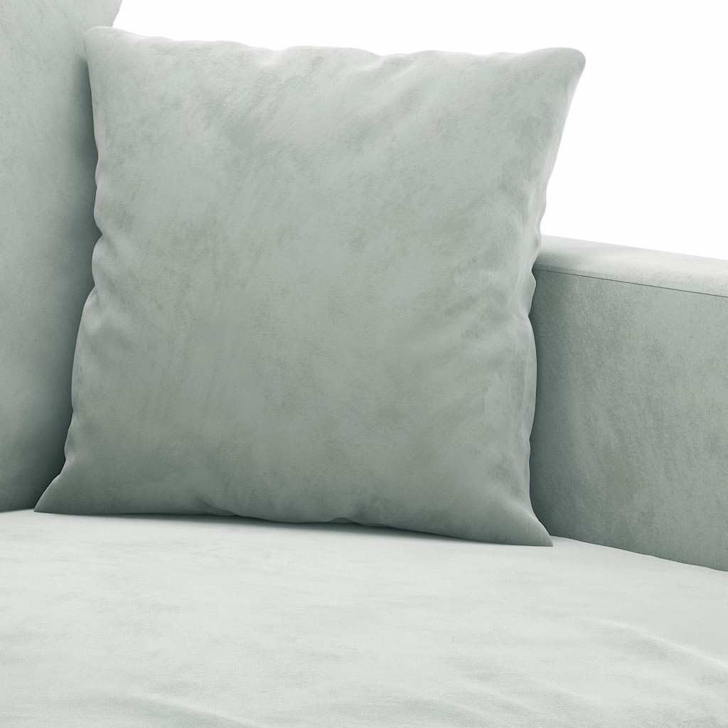Light Gray Velvet 2-Seater Sofa J180