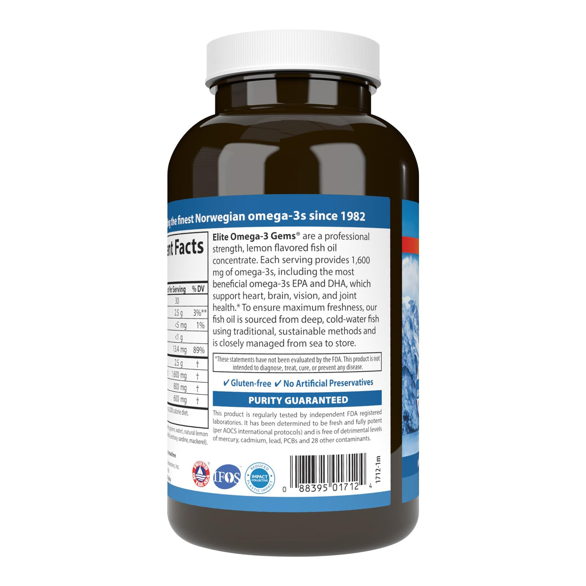 Omega-3 1600 mg Lemon 180 Softgels D37539