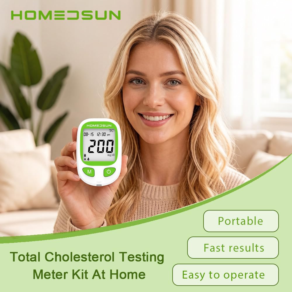 Total Cholesterol Monitor Kit with 10 Strips Lancets U7784