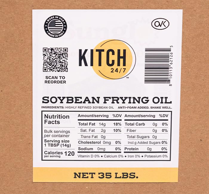 Commercial Soybean Frying Oil, 35 Pounds G6582