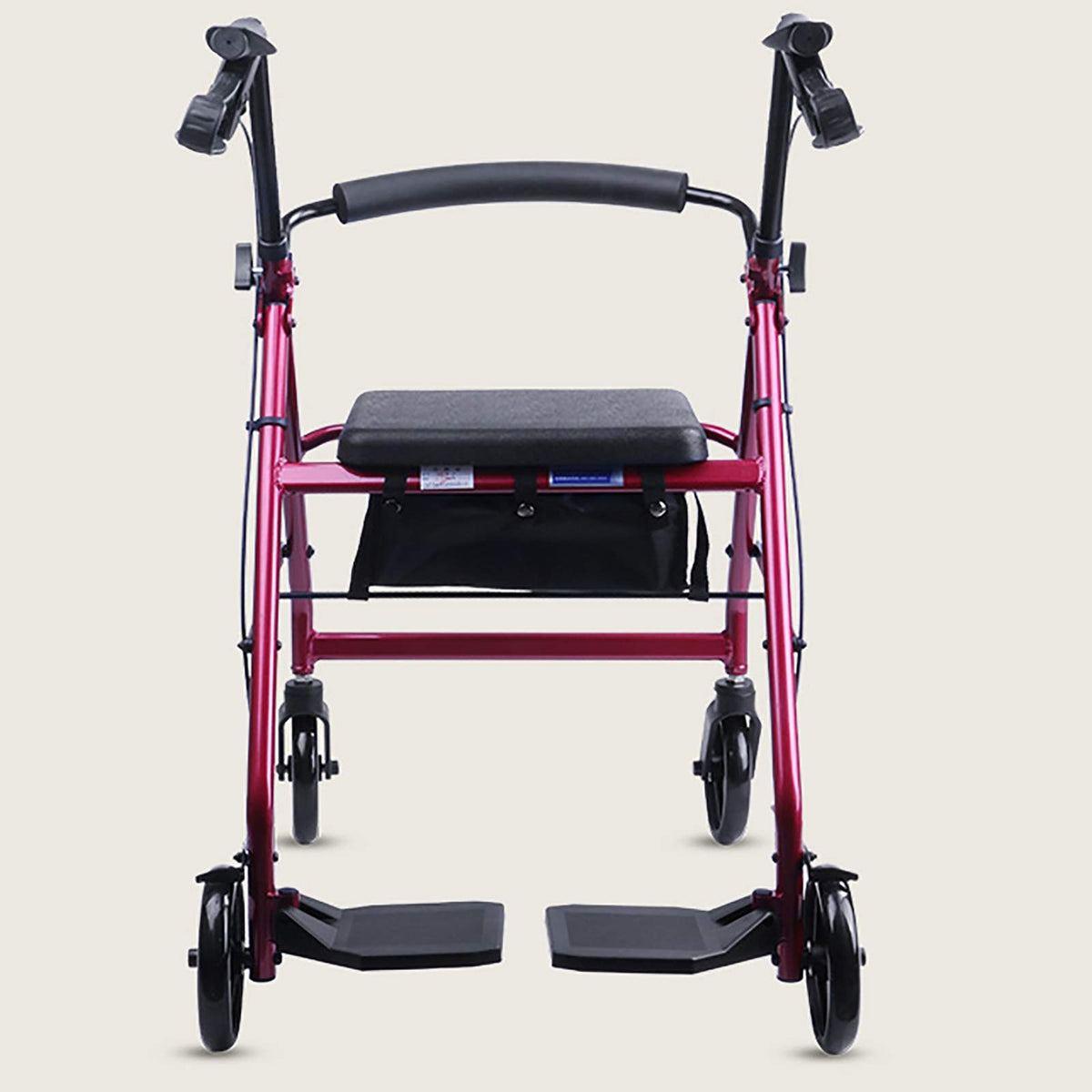 Blue Rolling Walker with Seat Basket Brakes Q1033
