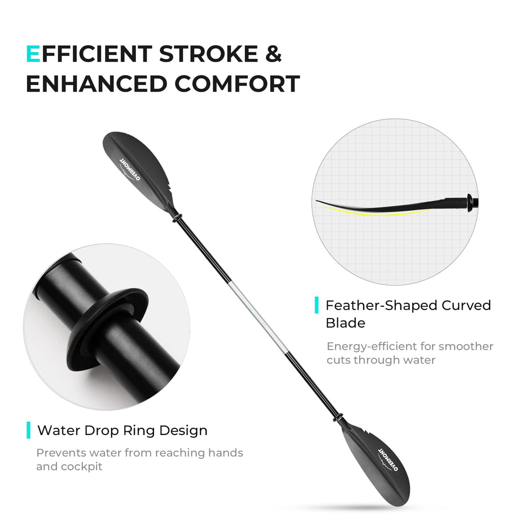 Heavy Duty Aluminum Alloy Kayak Paddles with Leash I8122