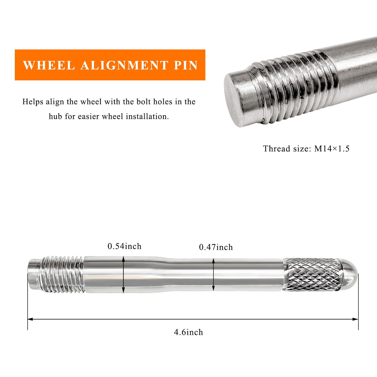 M14×1.5 Stainless Steel Wheel Alignment Pin Q345