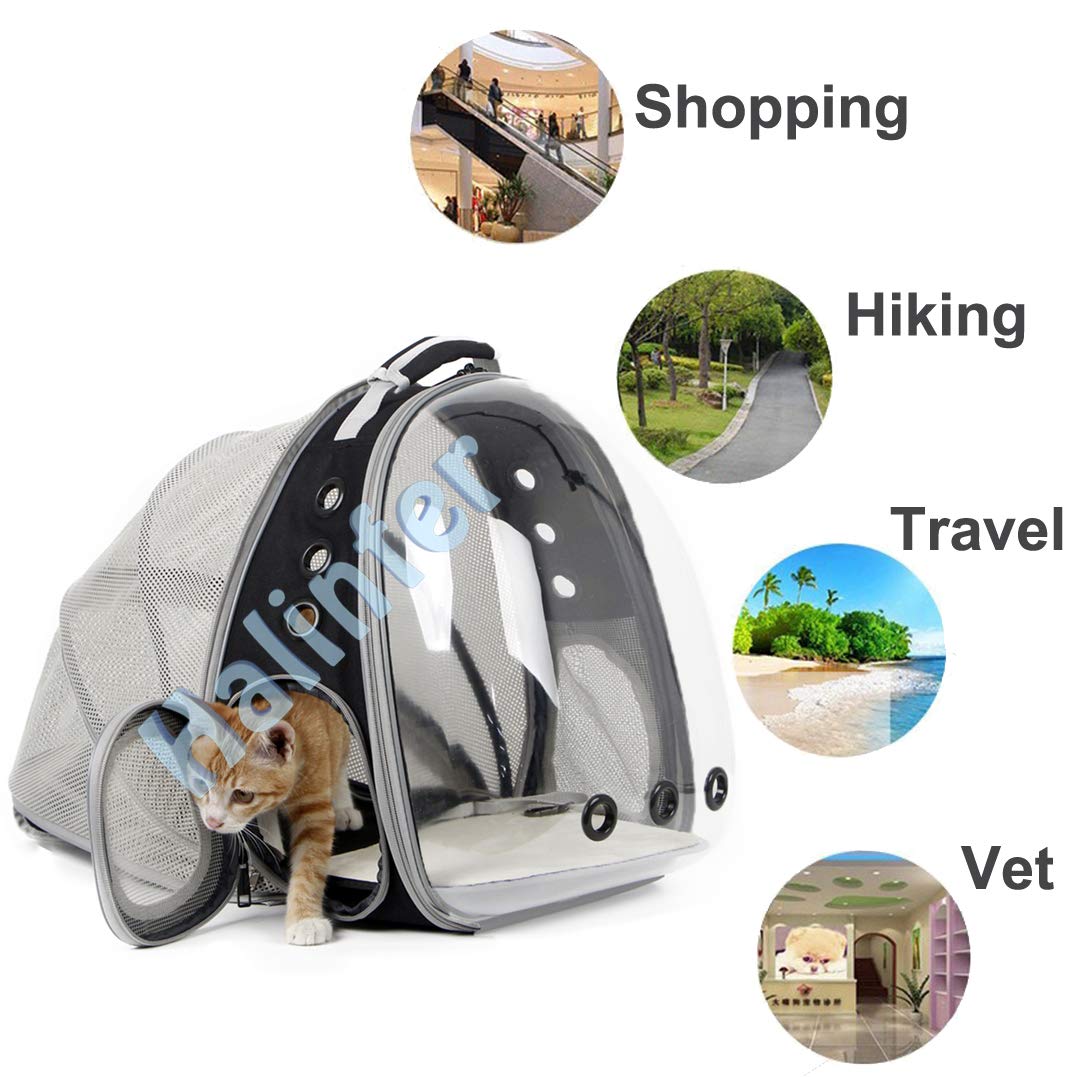 Expandable Cat Backpack Carrier with Bubble Window W8354