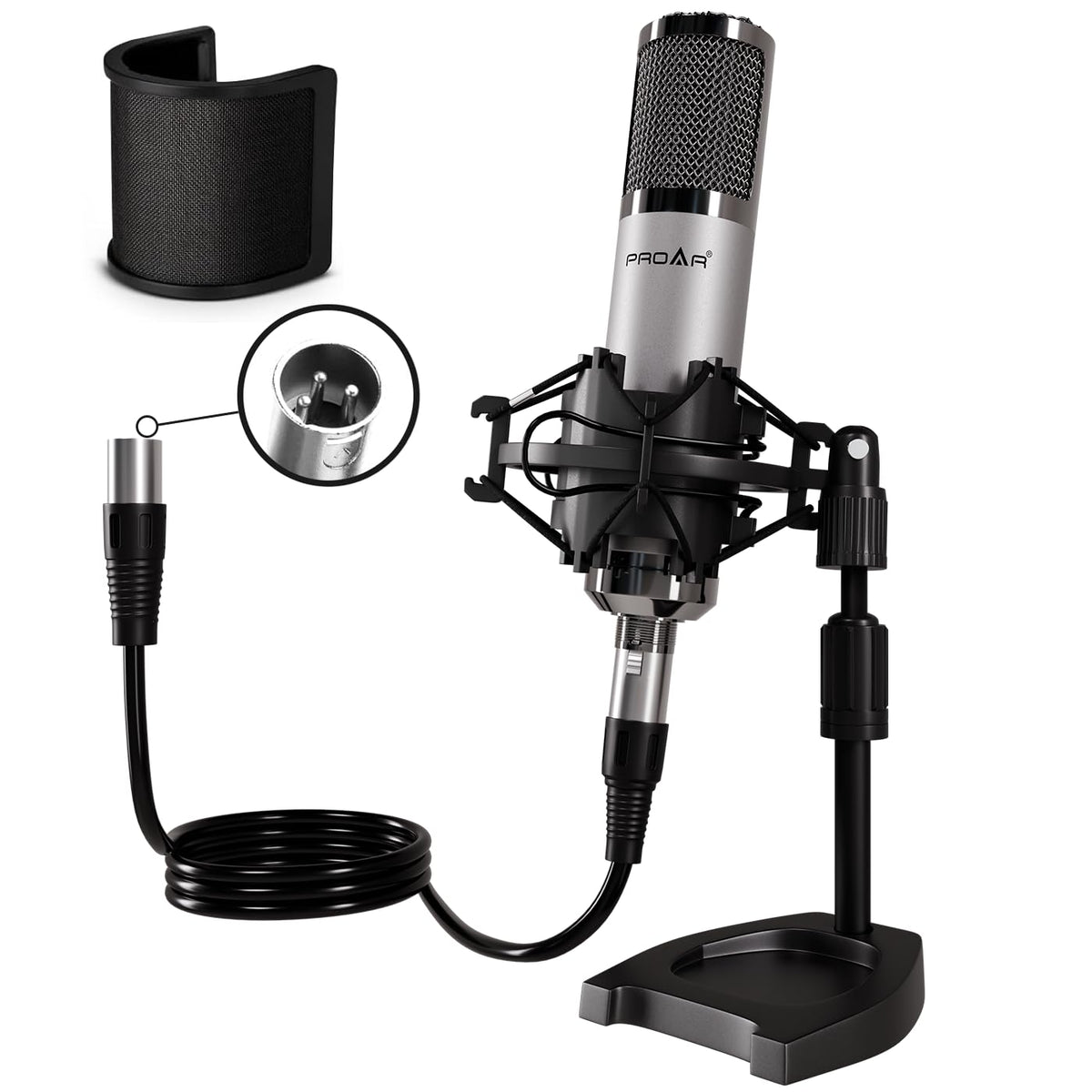 XLR Condenser Microphone with Desktop Stand K7950