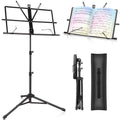 Black Adjustable Metal Music Stand with Carrying Bag C21200