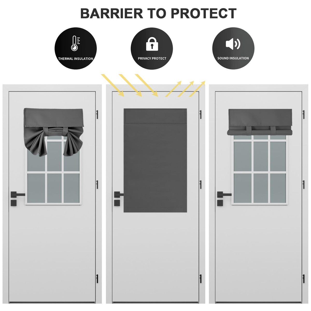 100% Blackout Door Curtains D1141