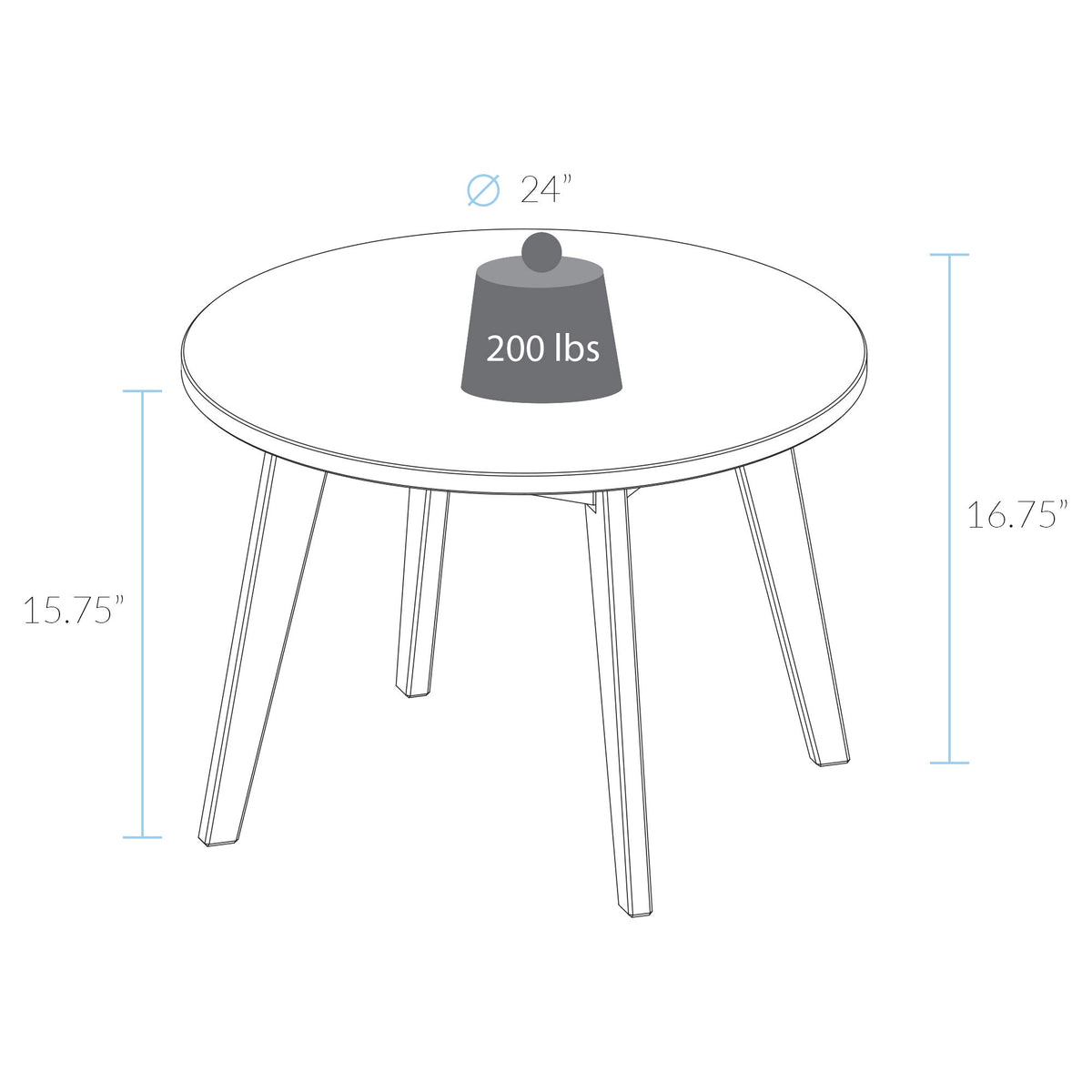 Hardwood Round Coffee Table T3893