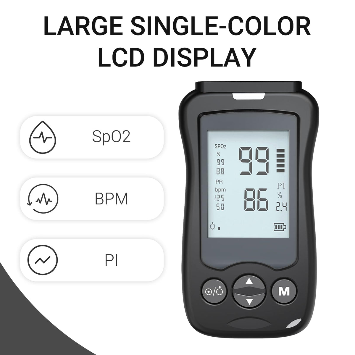 Handheld Pulse Oximeter with Wrap Probe U107