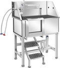 34" Stainless Steel Dog Grooming Tub with Stairs Q1159