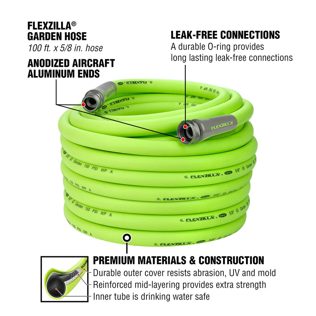 Blue Pool Cover Pump & 5/8 in. x 100 ft. Garden Hose K9883