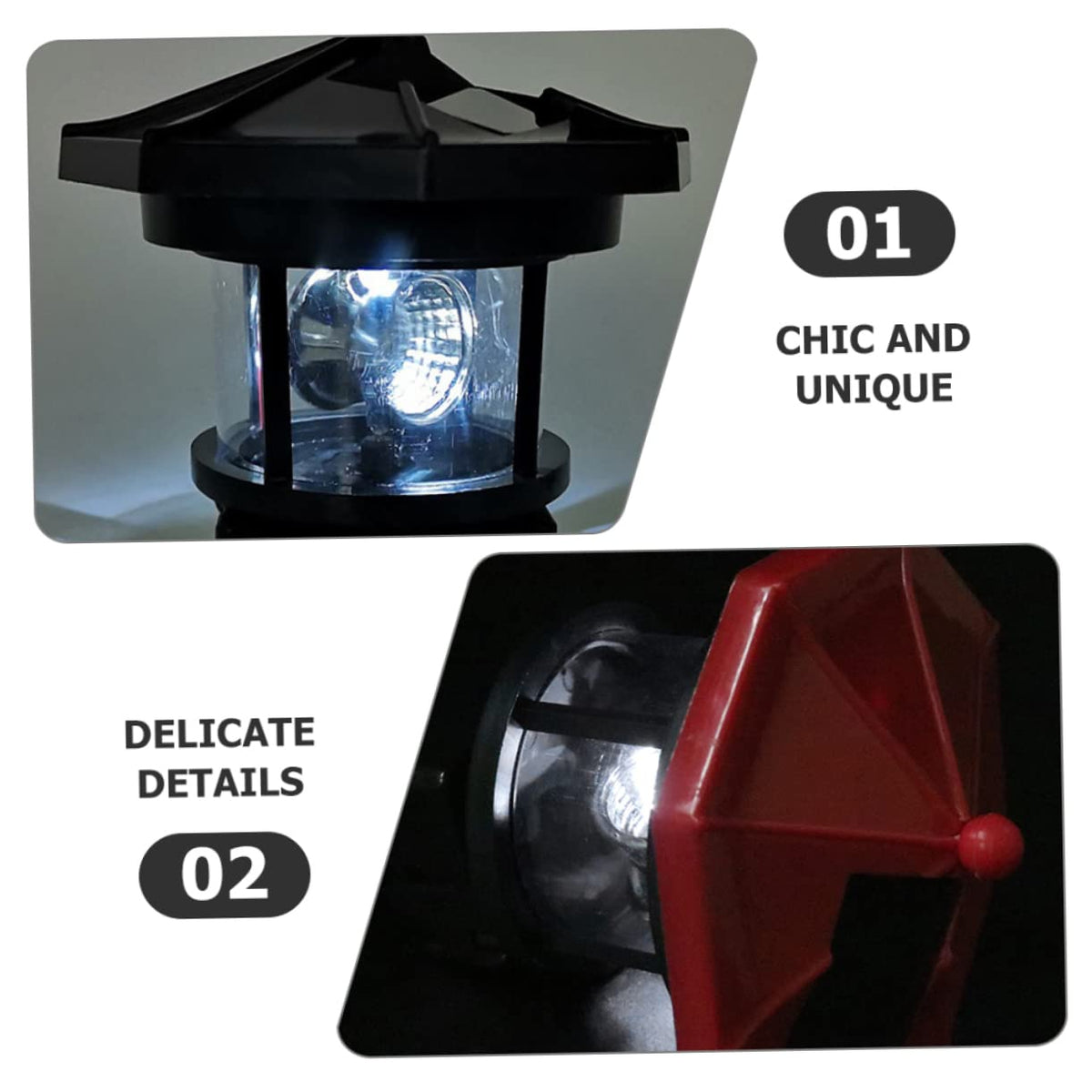 Solar Powered Lighthouse LED Garden Light Z5254