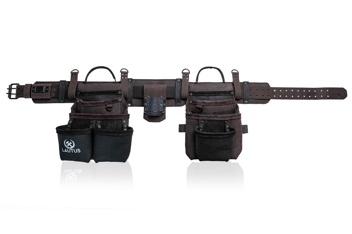Top Grain Leather Tool Belt 18 Pockets P789