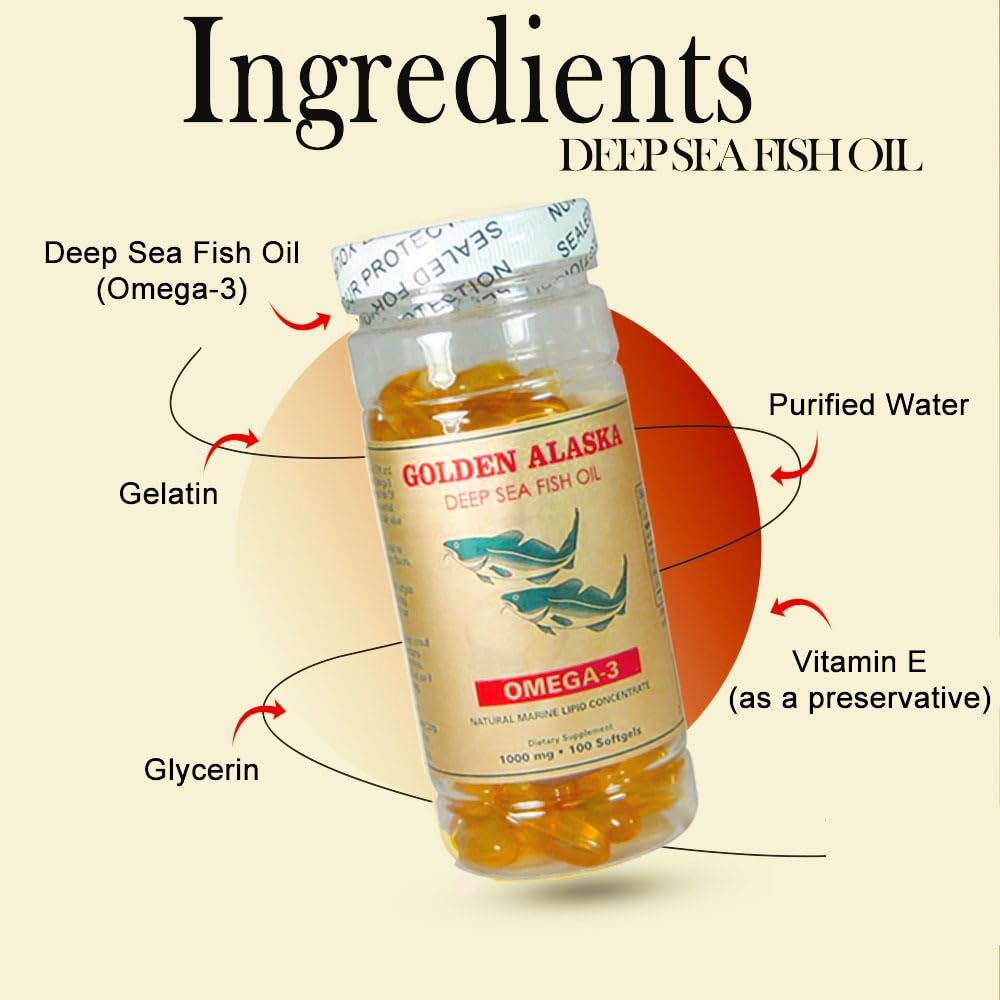 Omega 3 Fish Oil 1000mg 100 Softgels C799394