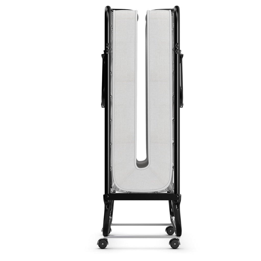Folding Bed with Memory Foam Mattress and Metal Frame on Wheels F324091
