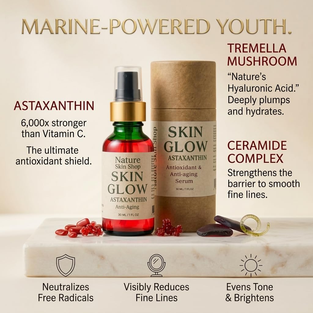 Astaxanthin Ceramide Anti-Aging Face Serum, 1 oz H7362