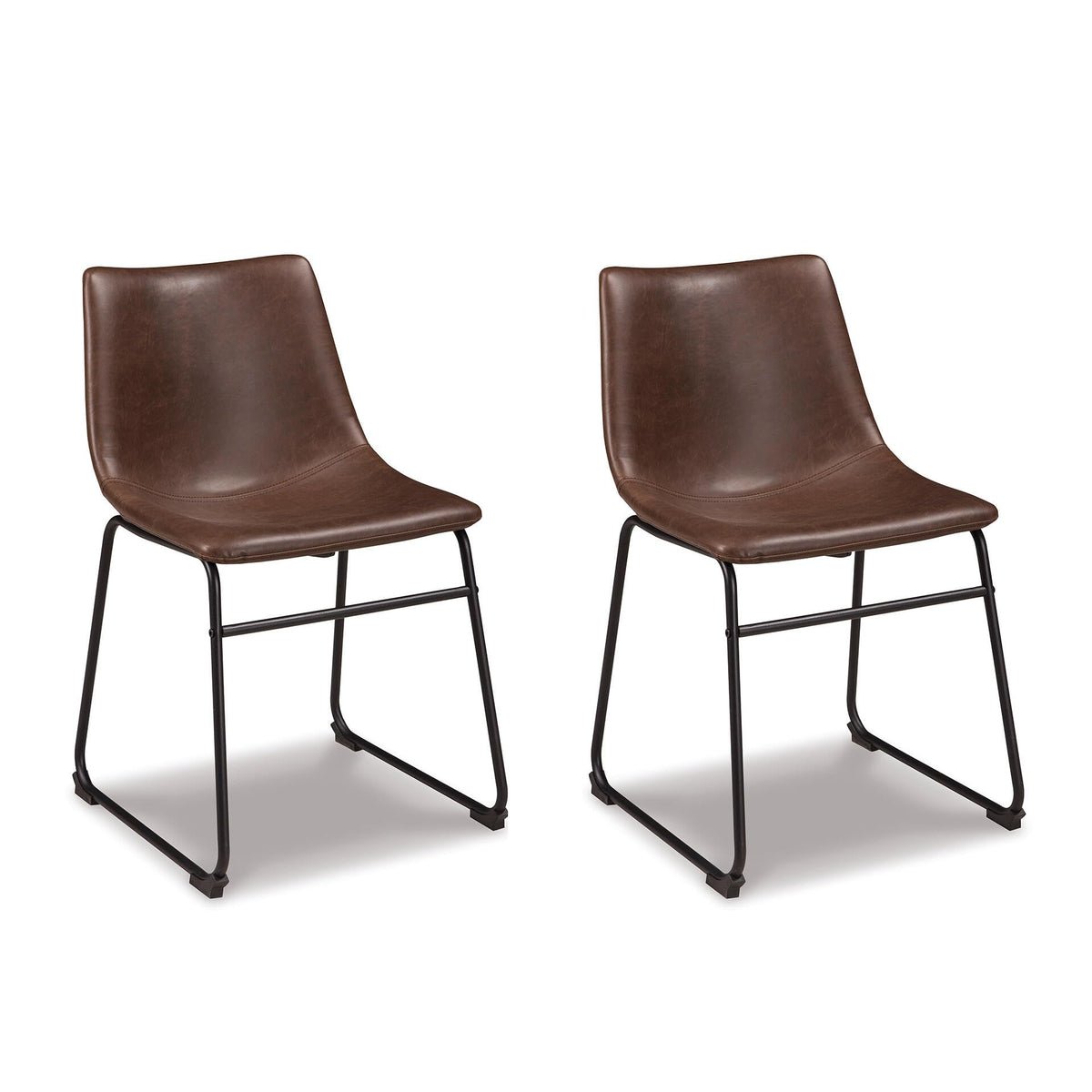 Mid-Century Dining Chair Set of 2 Brown V97458