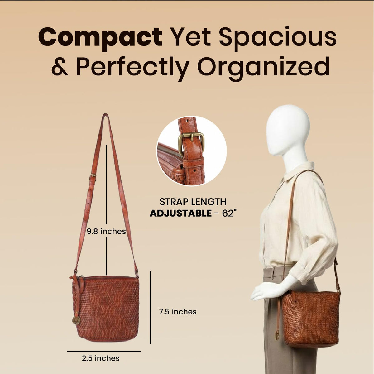 Genuine Leather Crossbody Sling Bag D783