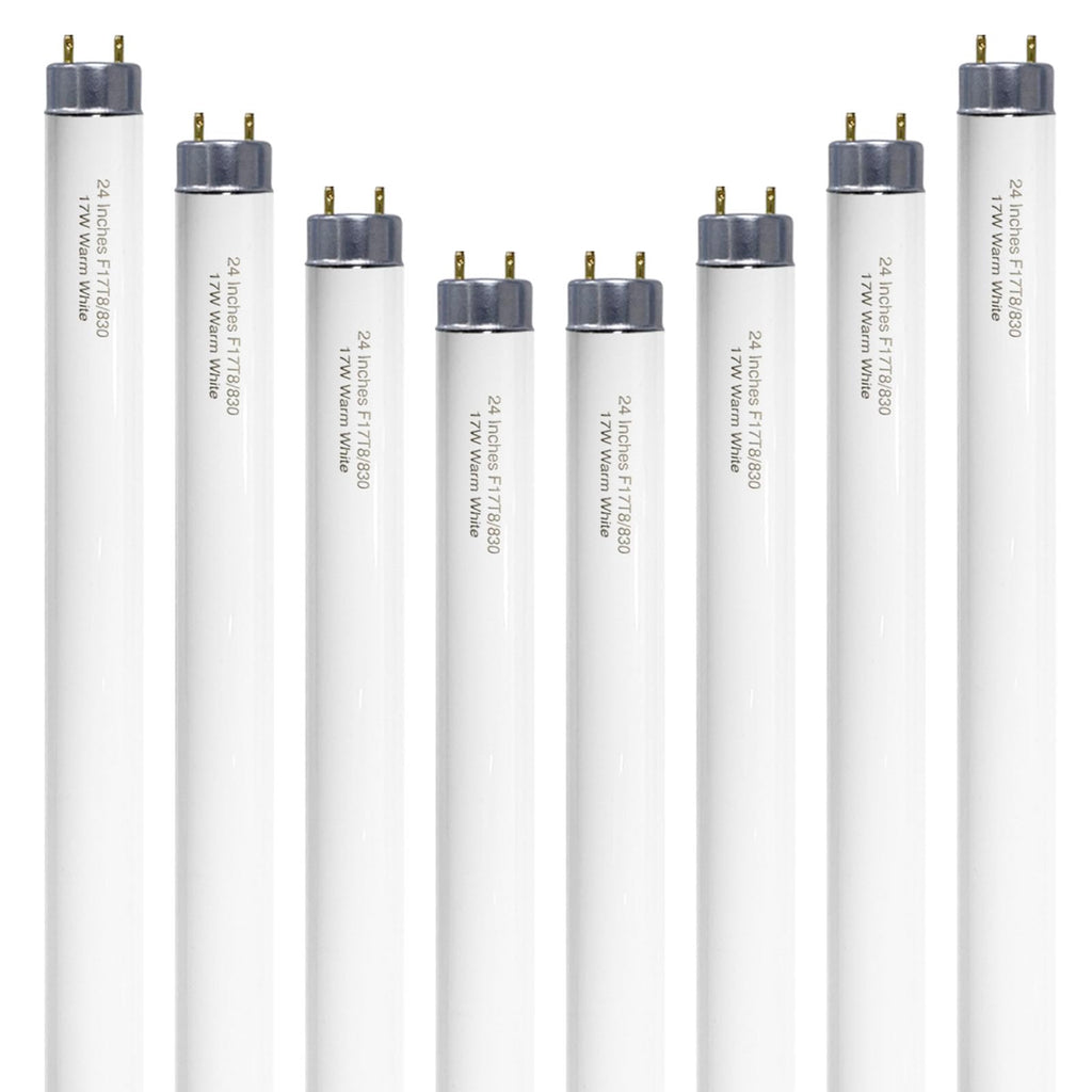 24 inch Warm White Fluorescent Tube Light 8 Pack H193