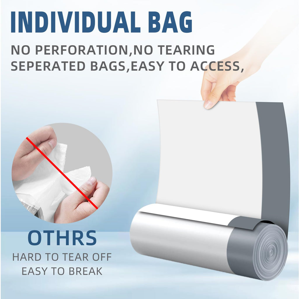 1.6 Gallon Mini Drawstring Trash Bags, 120 Counts White Trash Bin Liners L486