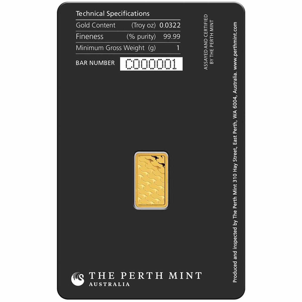 1 Gram Gold Bar with Assay Y931