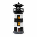 Solar Lighthouse Garden Light, Resin Outdoor Lighthouse Ornament with Rotating LED Beacon Q854318