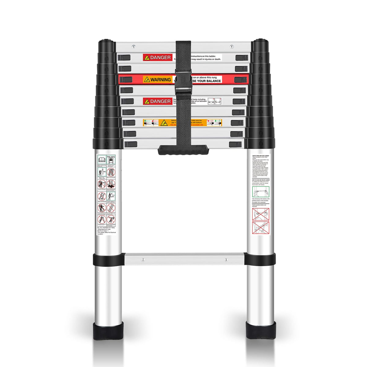10.5 Feet Aluminum Telescoping Ladder A504603