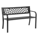 Black Outdoor Garden Bench O353