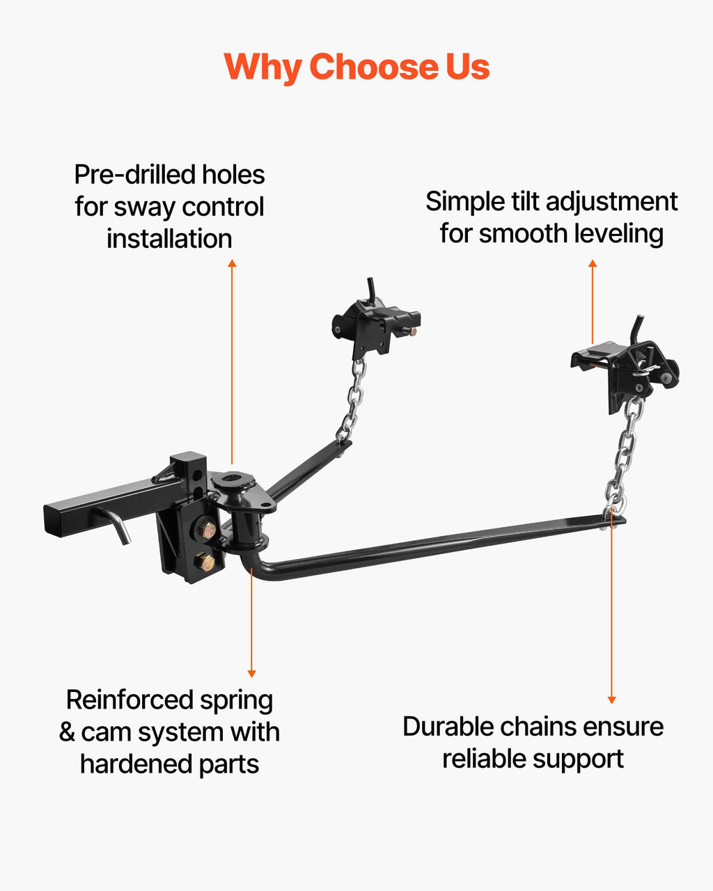 10000 lbs Weight Distribution Hitch with 2 in Shank and 2-5/16 in Ball X9395