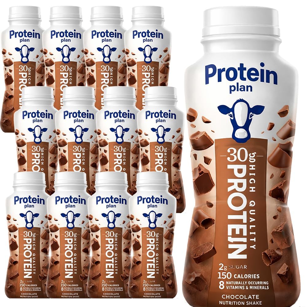 Chocolate High Protein Shake 30g Protein 12 Pack Bottles U305528