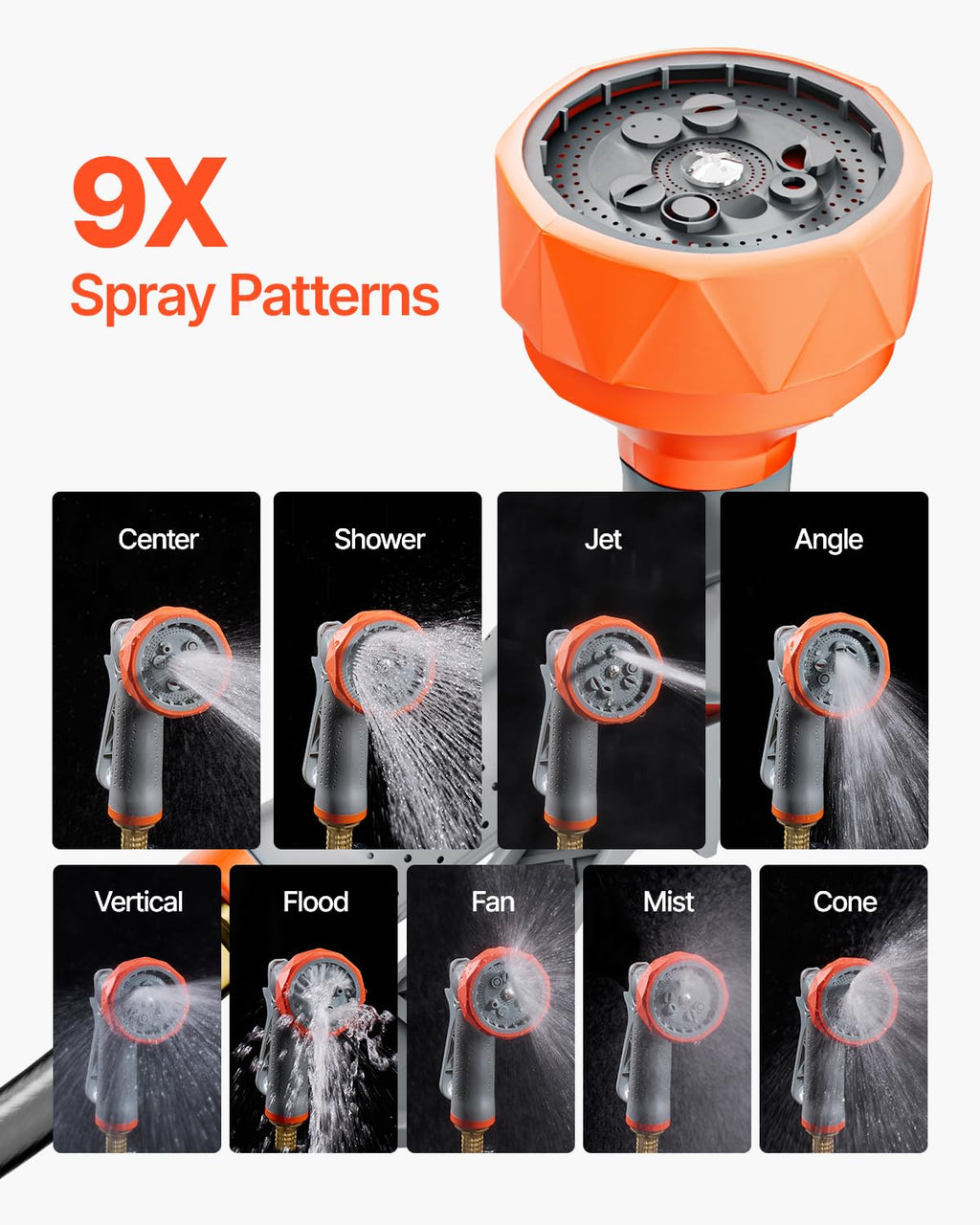 5/8 Inch x 100 ft Retractable Garden Hose Reel O373
