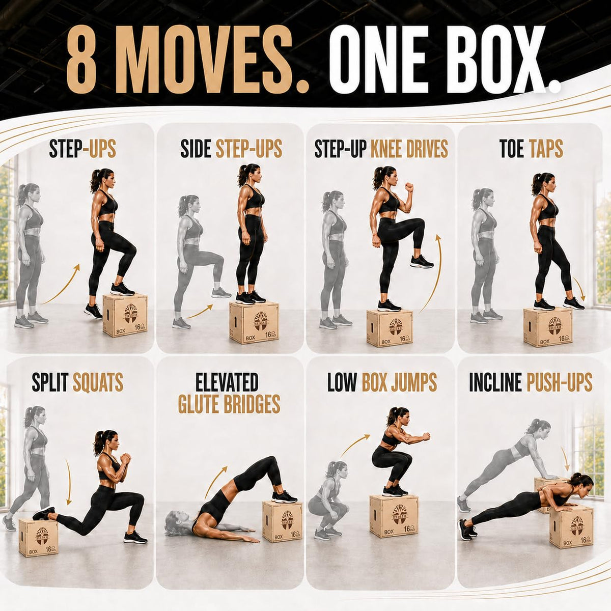 3-in-1 Wood Plyometric Jump Platform J166