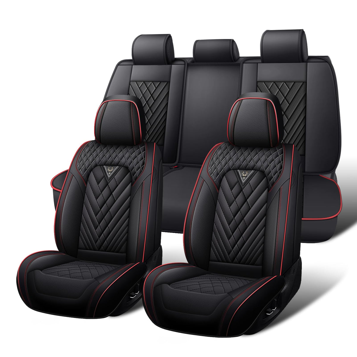 Waterproof Nappa Leather Full Set Car Seat Covers S973