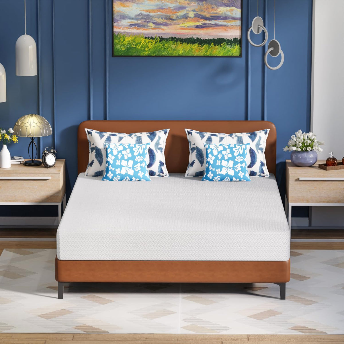 6 Inch Green Tea Cooling Gel Memory Foam Twin Mattress X1346
