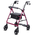 Blue Rolling Walker with Seat Basket Brakes Q1033