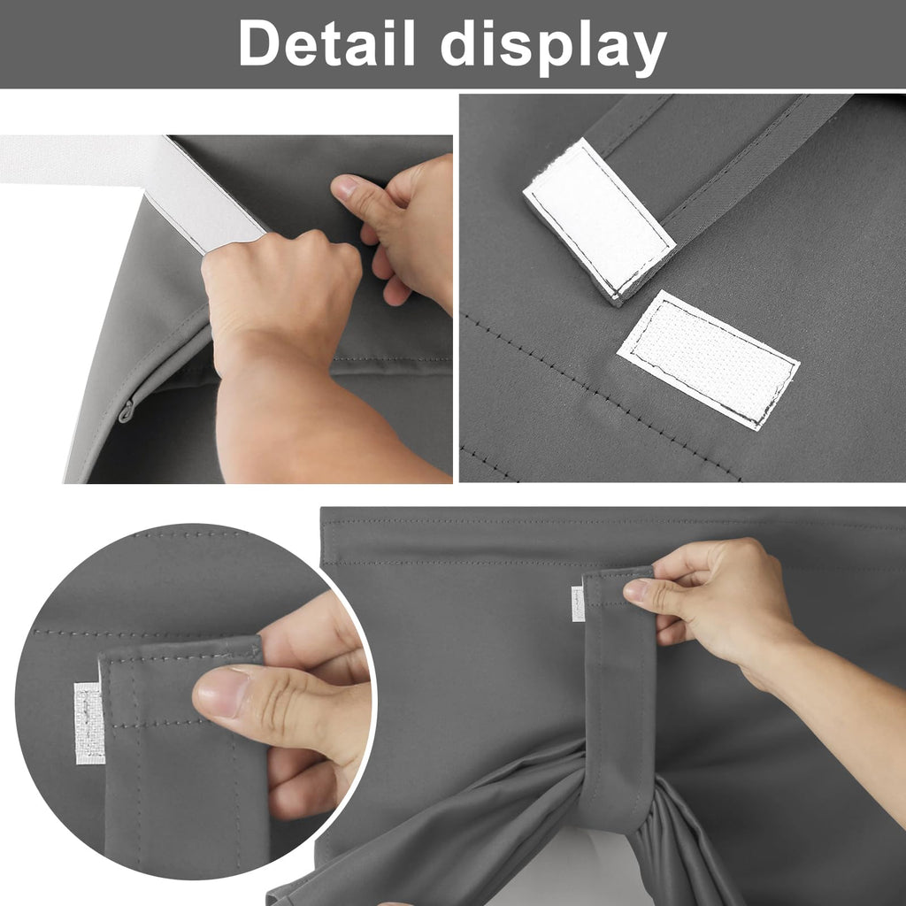 100% Blackout Door Curtains D1141