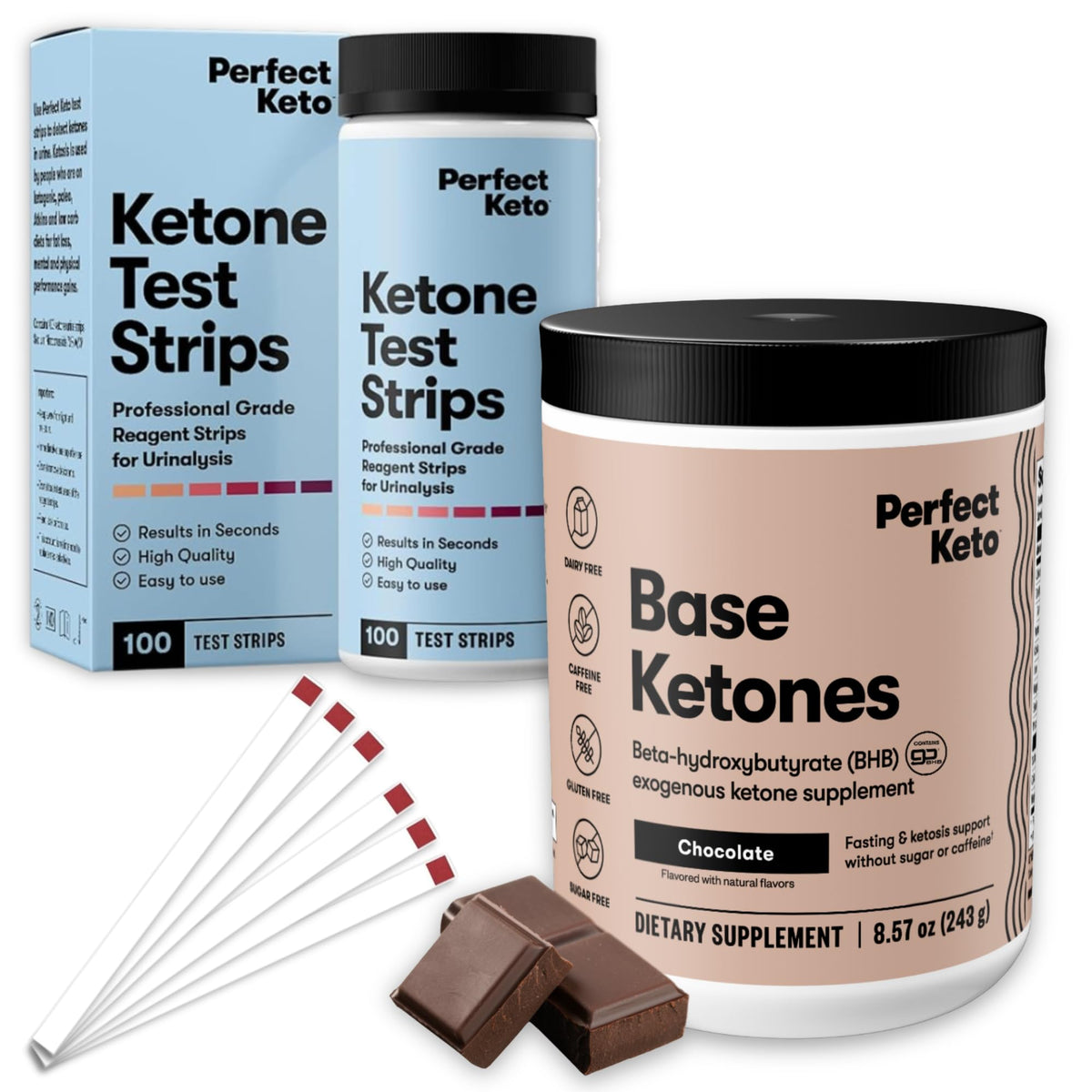 Exogenous Ketones Chocolate + Ketone Test Strips O25972