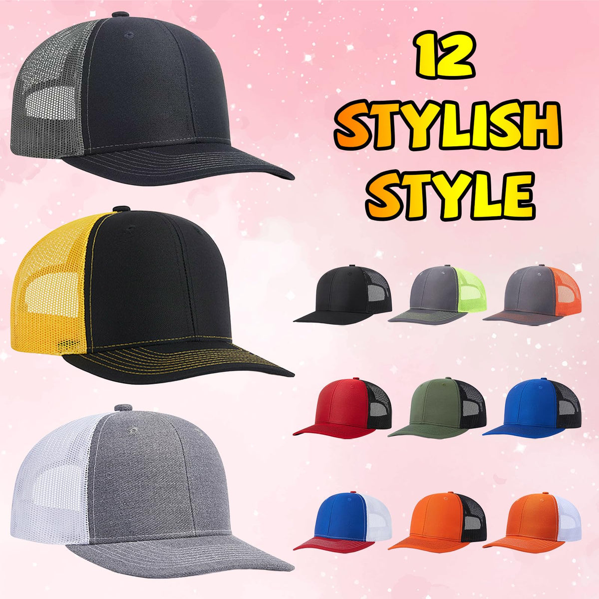 Custom Trucker Hat with Text Photo Logo L24709