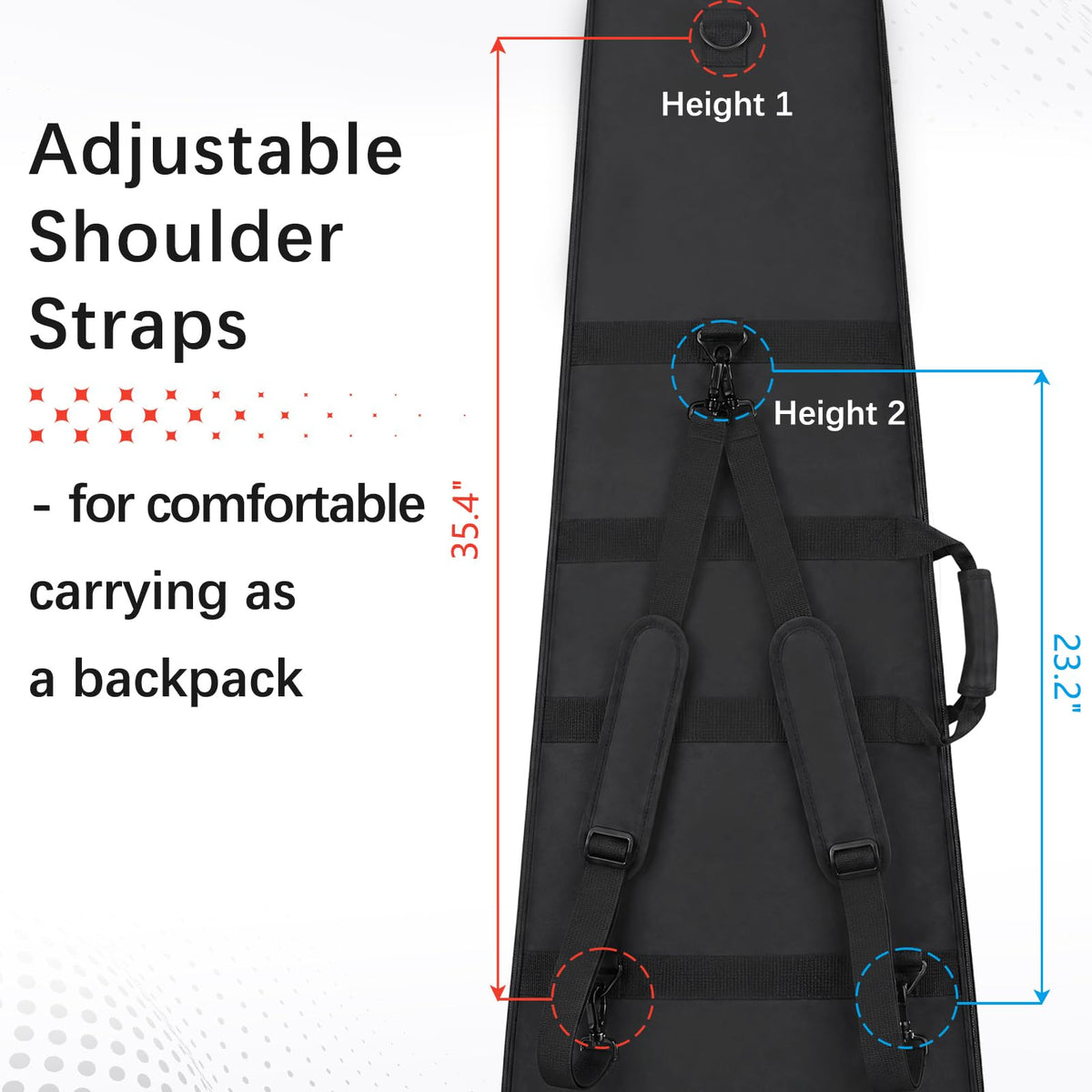 Electric Guitar Gig Bag Padded Water-Resistant J694