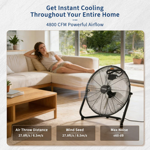 20 inch 3-Speed Metal Industrial Floor Fan G312