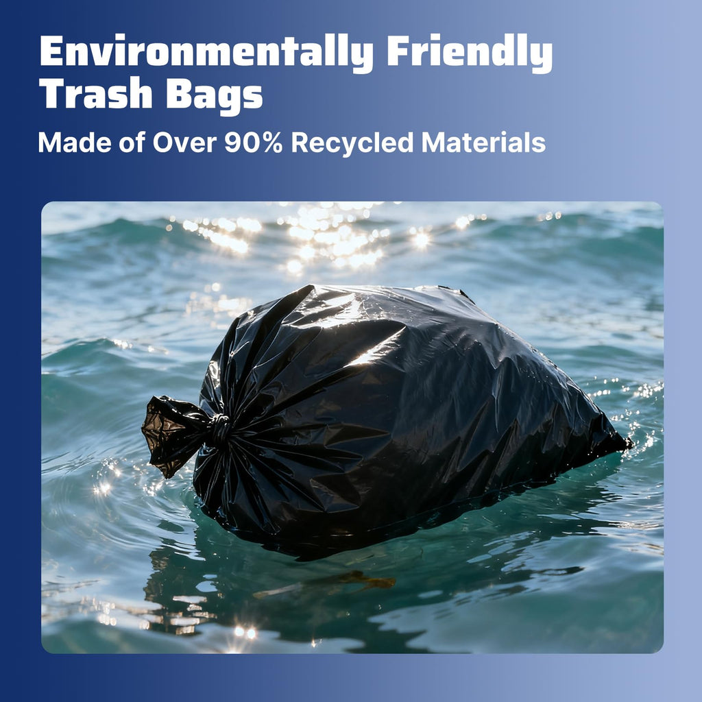 40-45 Gallon 100 Count 21 Micron HDPE Trash Bags U227