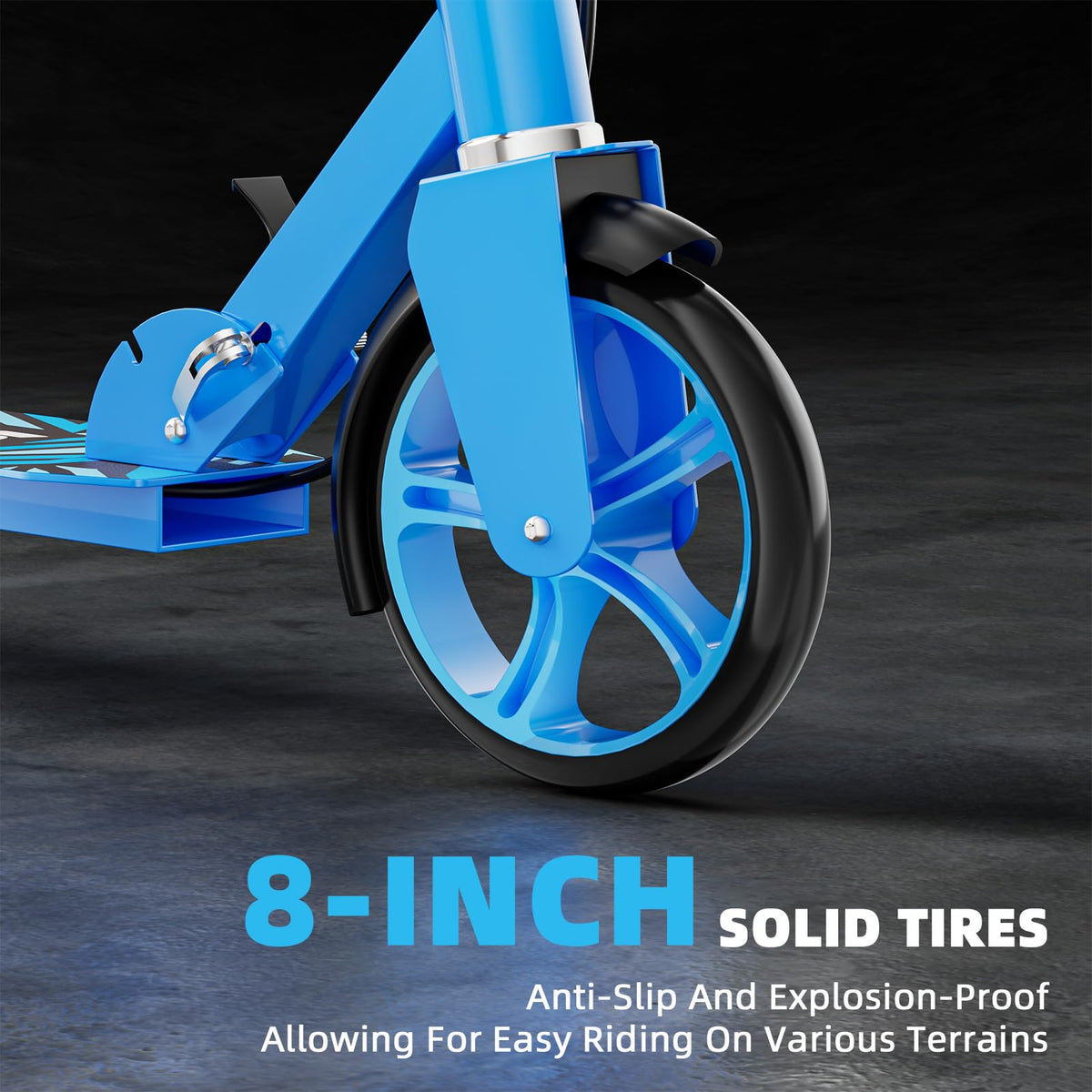Lightweight Foldable Scooters with 8-Inch Wheels and Hand Brake J861418