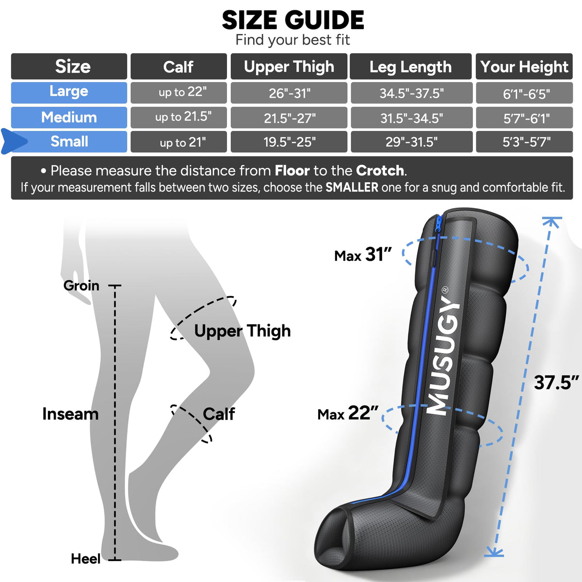 Leg Compression Massager with 9 Intensity, 6 Modes, 3 Timers V222