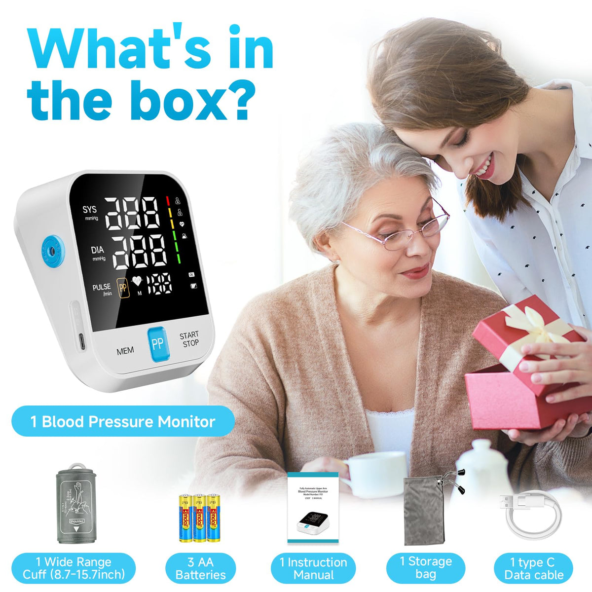 Automatic Upper Arm Blood Pressure Monitor with Large Cuff M3585