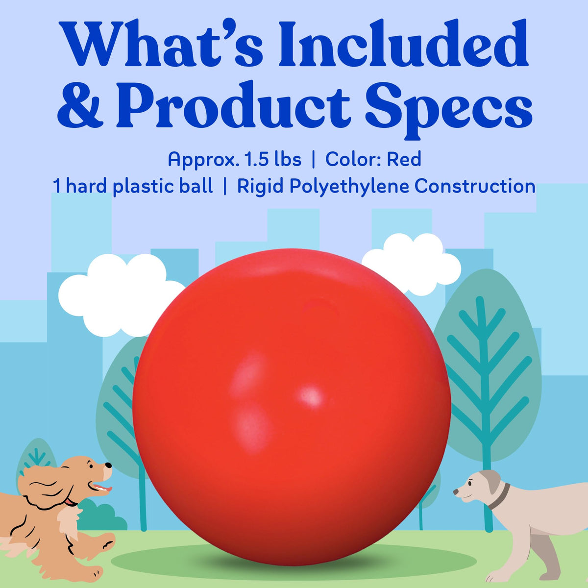 Red 10 Inch Dog Ball X671