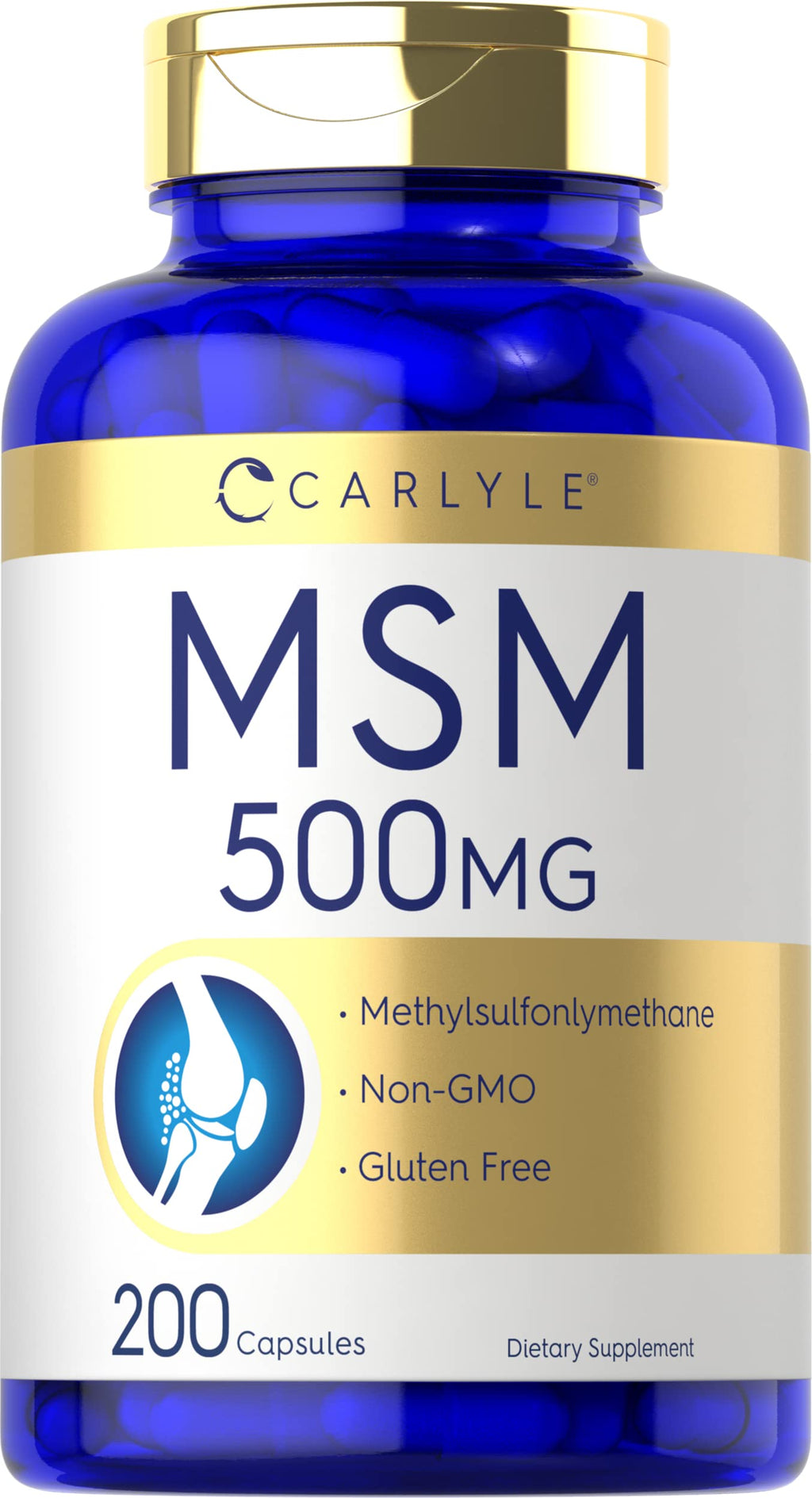 MSM Supplement Capsules 500mg 200 Count Z75696
